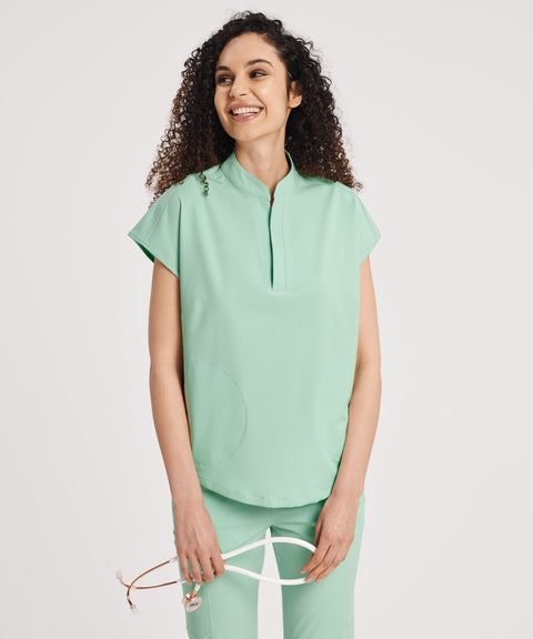 Florence - Moderne Arbeitsbluse mit 2 Taschen